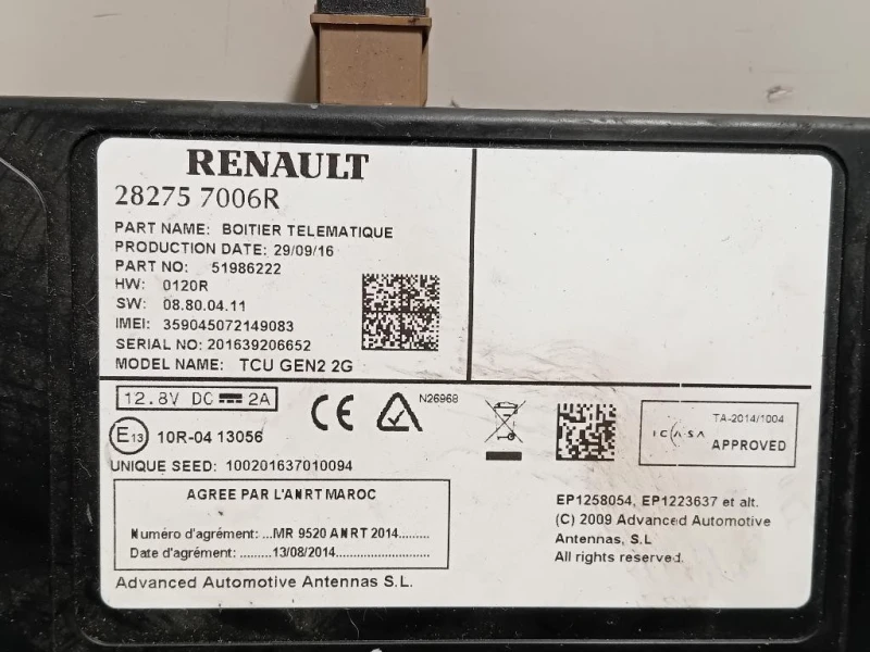 Centralina Comfort 282757006R Renault Mégane IV 2016