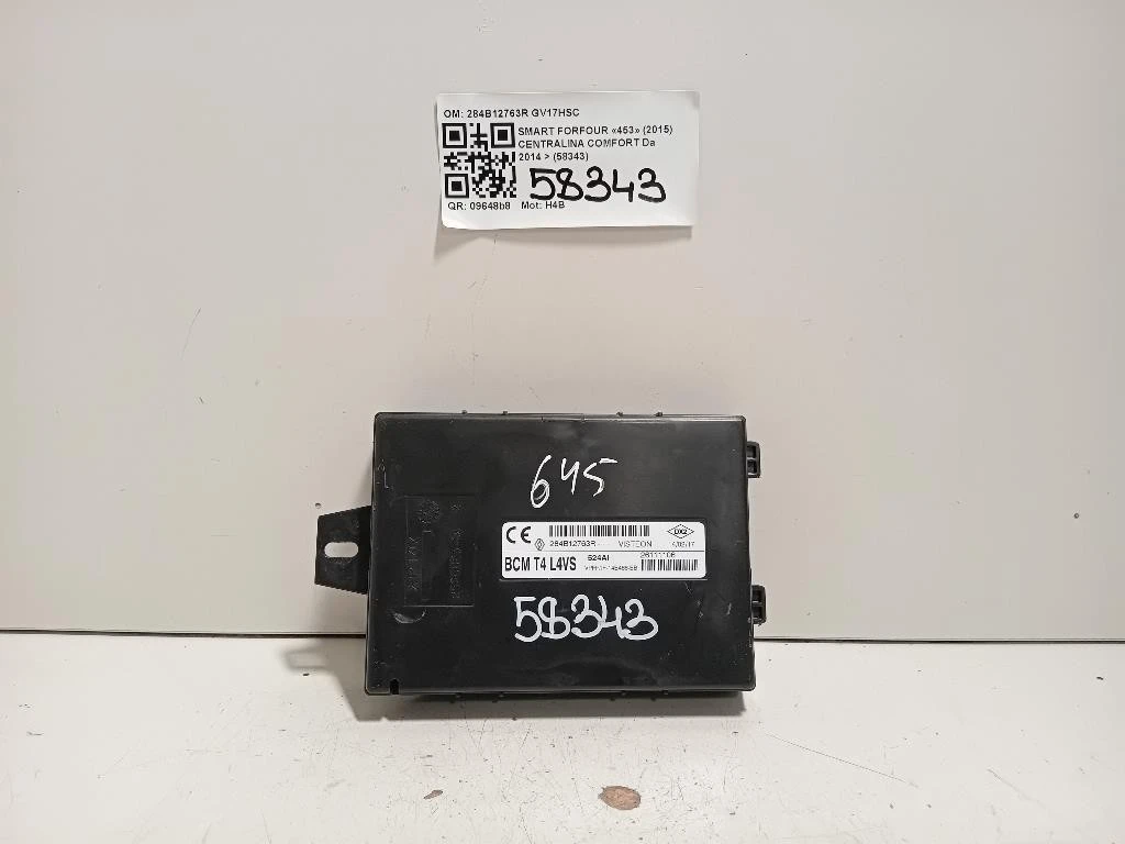 Centralina Comfort 284B12763R Smart Forfour 453 2015