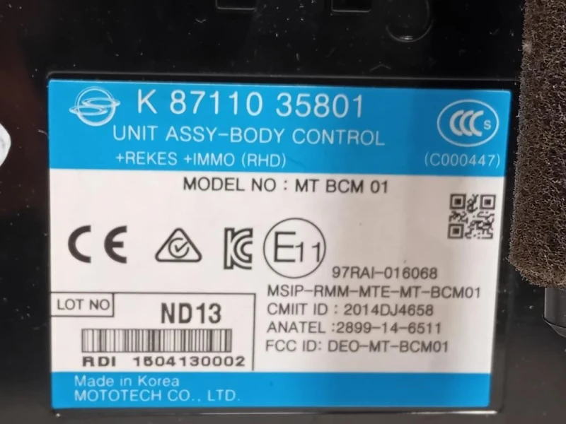 Centralina Comfort 8711035801 Ssangyong Tivoli 2015