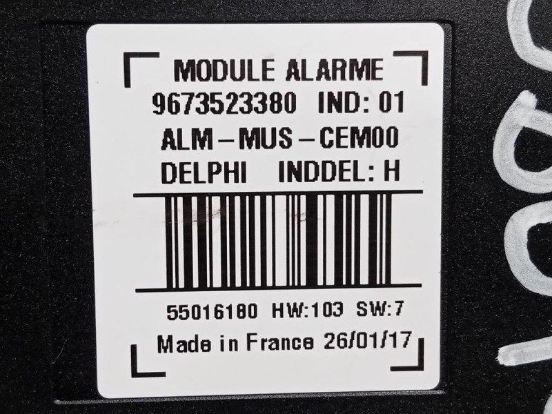 Centralina Controllo Allarme 9673523380 Peugeot 2008 I 2016