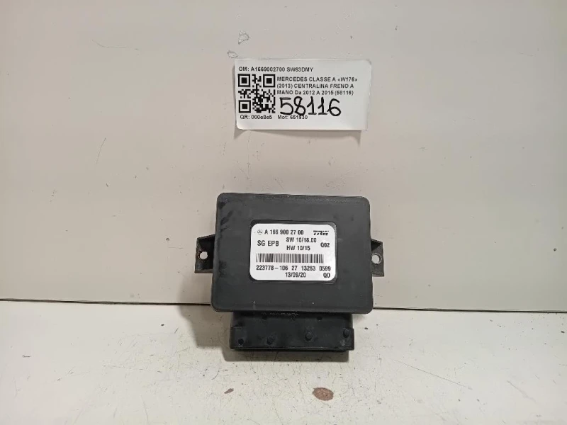 Centralina Freno A MANO A1669002700 Mercedes Classe A W176 2013