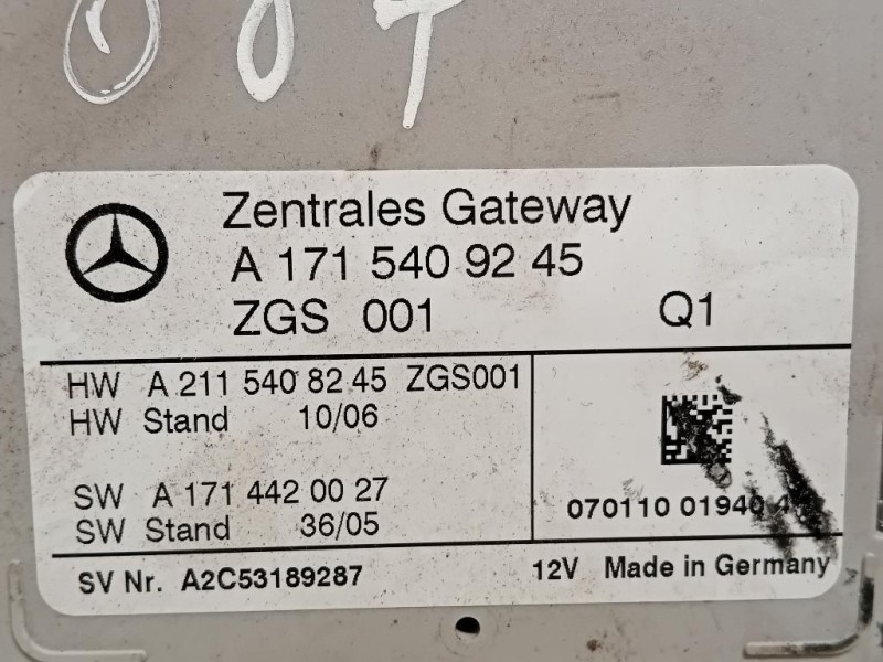 Centralina Gateway A1715409245 Mercedes Classe SLK R171 2004
