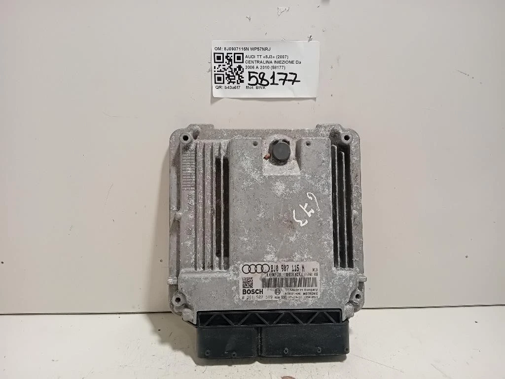 Centralina Iniezione 8J0907115N Audi TT 8J3 2007