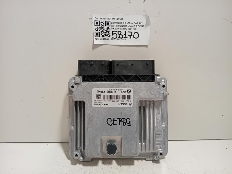 Centralina Iniezione 858914501 Bmw Serie 2 F23 Cabrio 2014