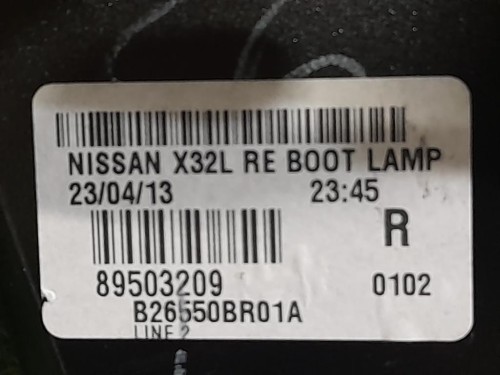 Fanale POST DX 89503209 Nissan Qashqai I 2010