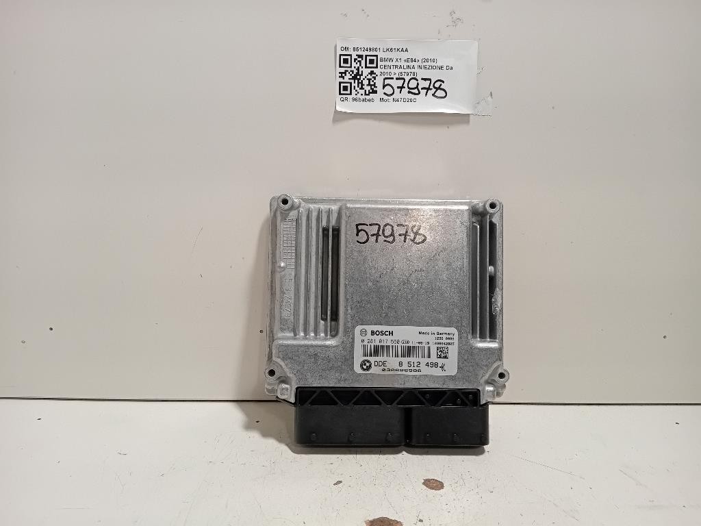 Centralina Iniezione 851249801 Bmw X1 E84 2010