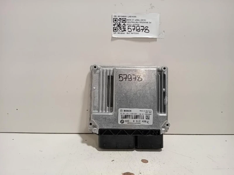 Centralina Iniezione 851249801 Bmw X1 E84 2010