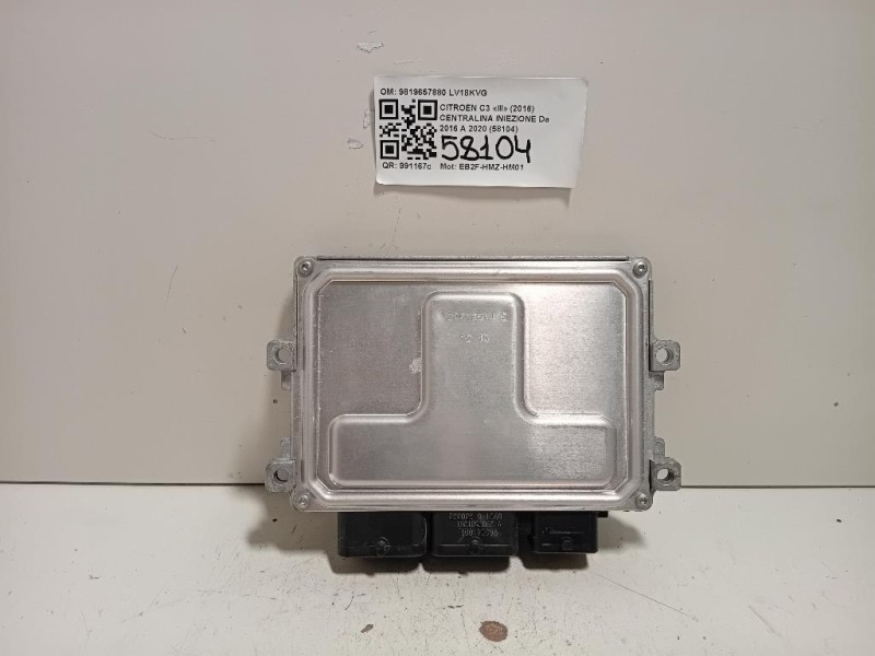 Centralina Iniezione 9819657880 Citroen C3 III 2016