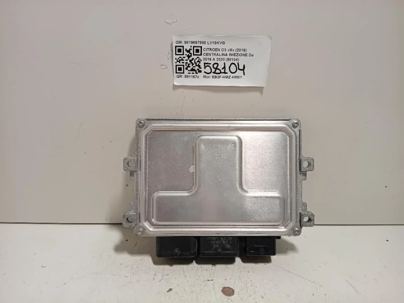 Centralina Iniezione 9819657880 Citroen C3 III 2016