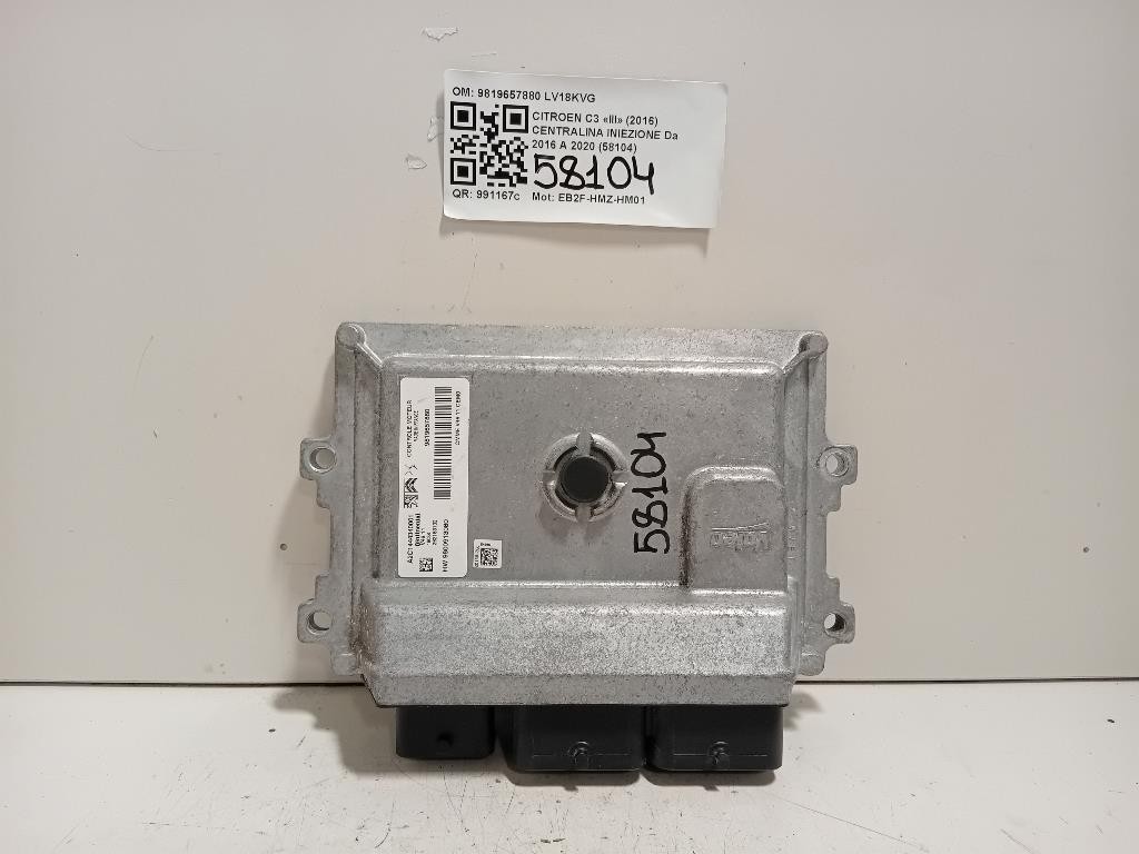 Centralina Iniezione 9819657880 Citroen C3 III 2016