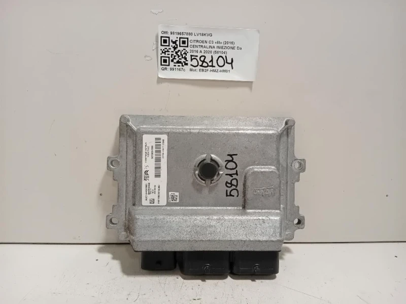 Centralina Iniezione 9819657880 Citroen C3 III 2016