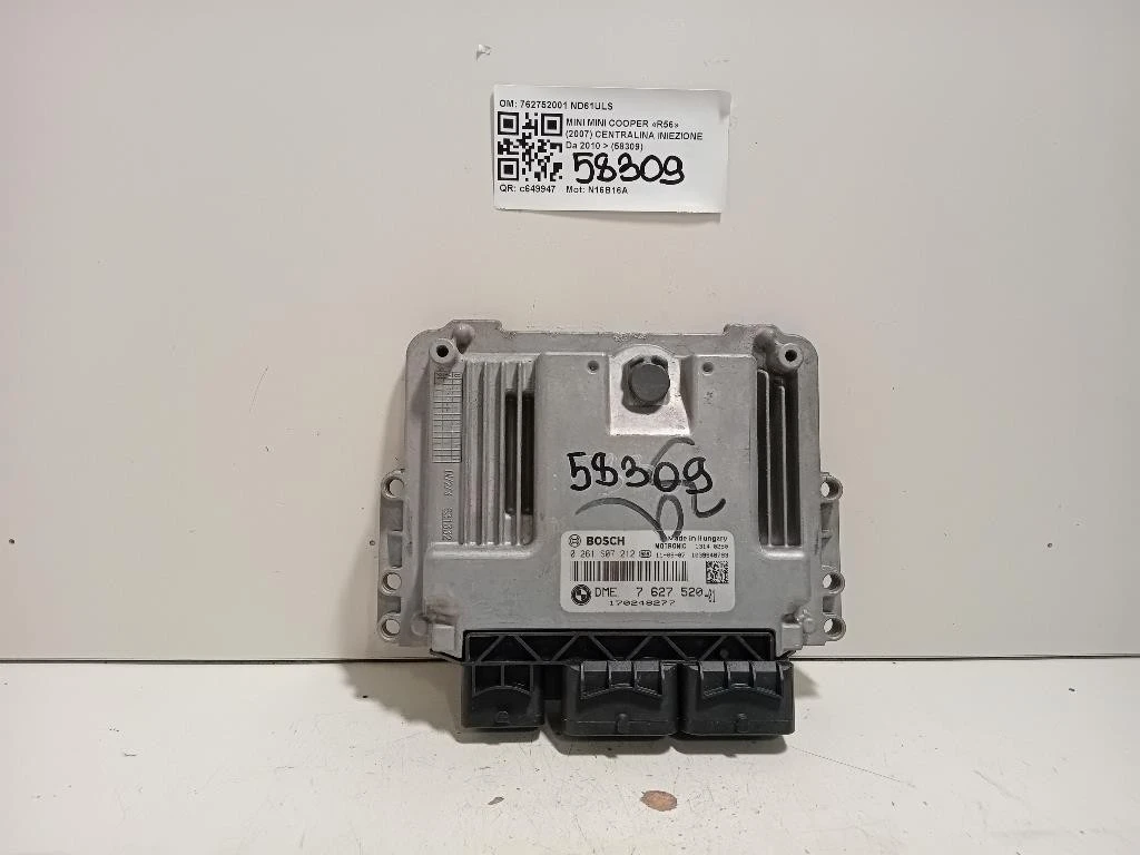 Centralina Iniezione 762752001 Mini MINI Cooper R56 2007