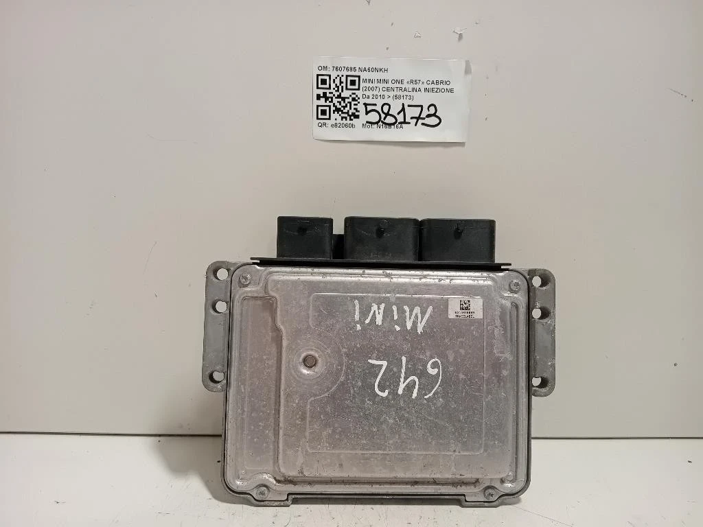 Centralina Iniezione 7607685 Mini MINI ONE R57 Cabrio 2007
