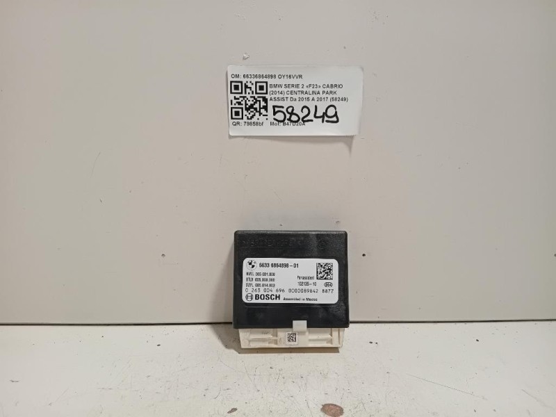 Centralina PARK Assist 66336864898 Bmw Serie 2 F23 Cabrio 2014