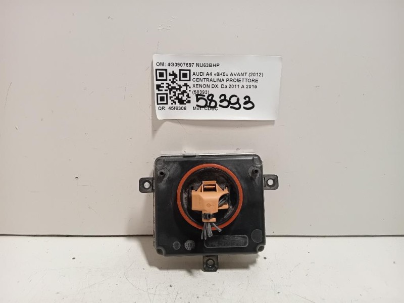 Centralina Proiettore Xenon DX 4G0907697 Audi A4 8K5 Avant 2012