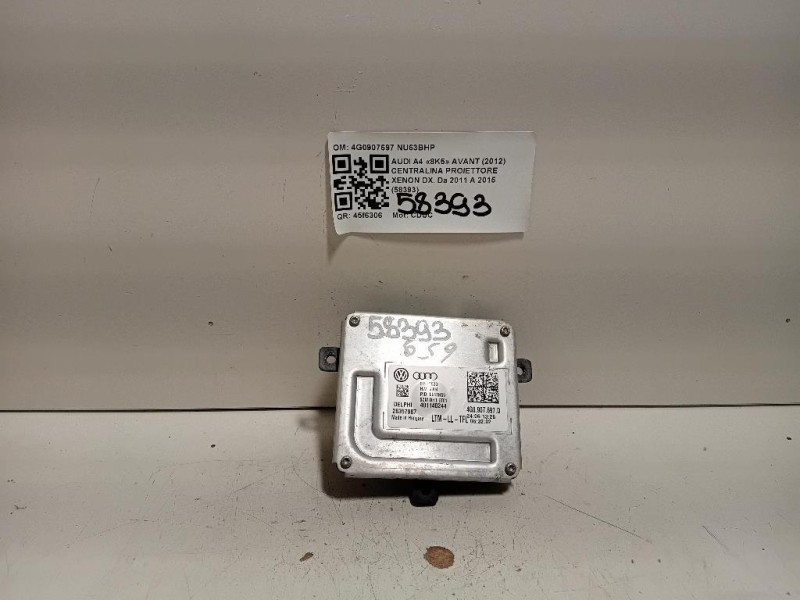Centralina Proiettore Xenon DX 4G0907697 Audi A4 8K5 Avant 2012