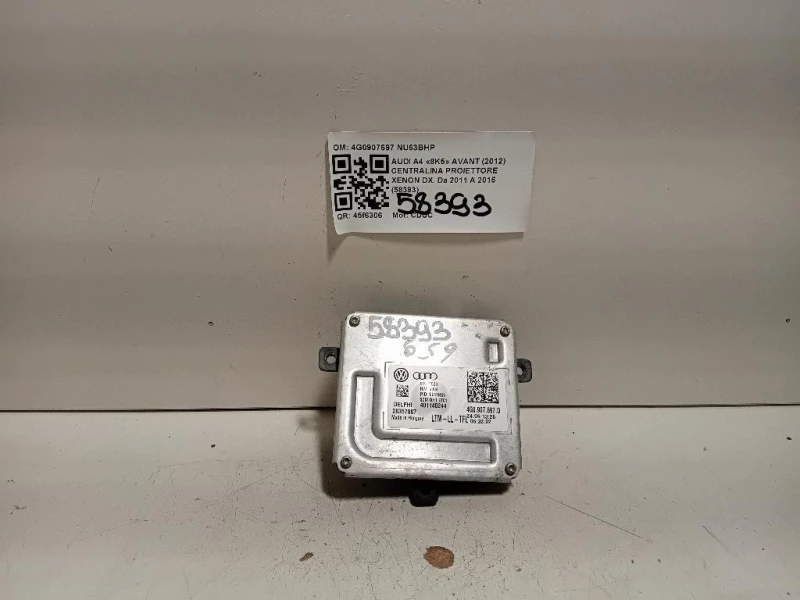 Centralina Proiettore Xenon DX 4G0907697 Audi A4 8K5 Avant 2012