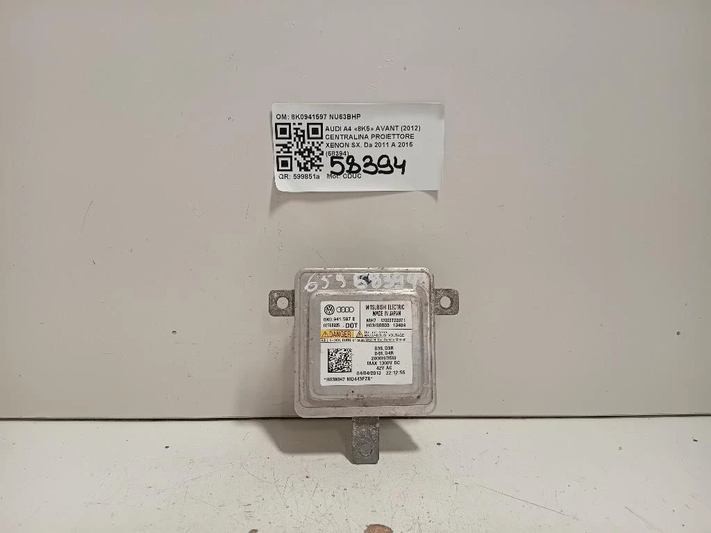 Centralina Proiettore Xenon SX 8K0941597 Audi A4 8K5 Avant 2012