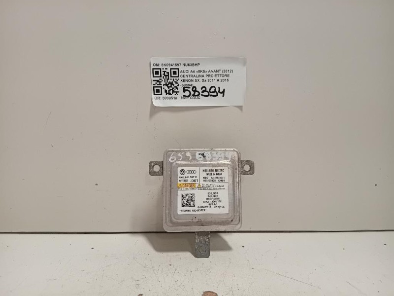 Centralina Proiettore Xenon SX 8K0941597 Audi A4 8K5 Avant 2012