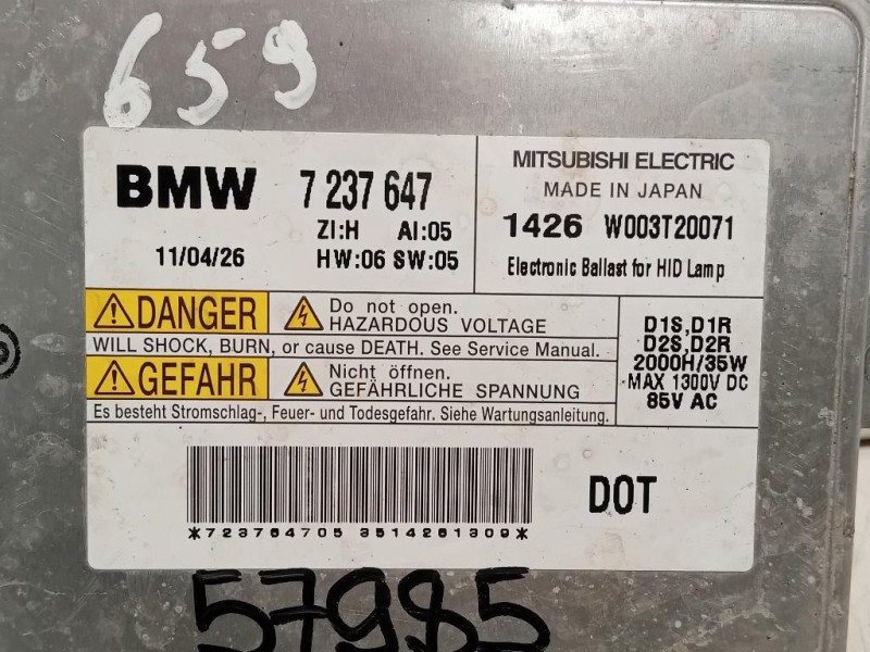 Centralina Proiettore Xenon SX 7237647 Bmw X1 E84 2010