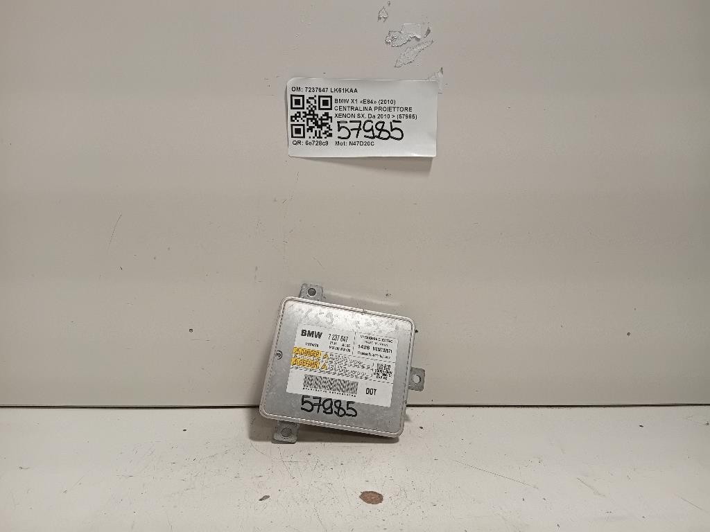 Centralina Proiettore Xenon SX 7237647 Bmw X1 E84 2010