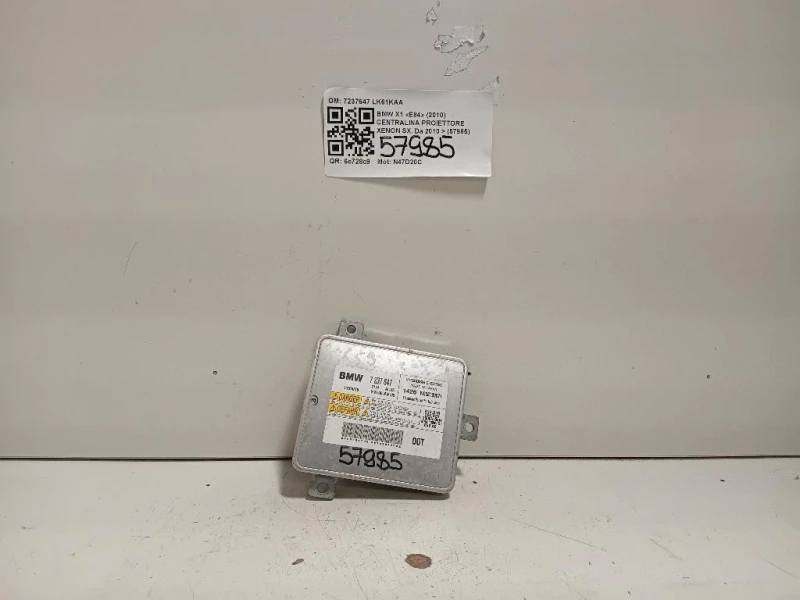 Centralina Proiettore Xenon SX 7237647 Bmw X1 E84 2010