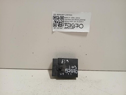 Centralina Regolazione Sedile ANT DX 692643501 Bmw X1 E84 2010