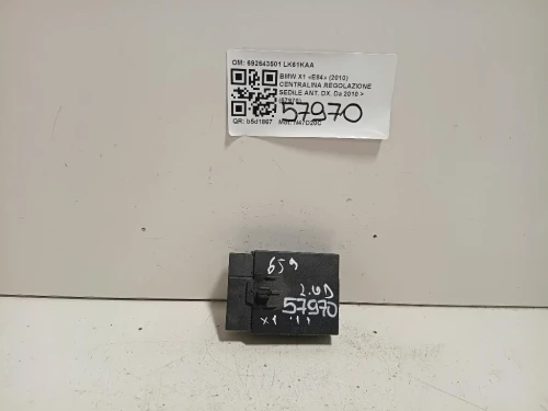 Centralina Regolazione Sedile ANT DX 692643501 Bmw X1 E84 2010