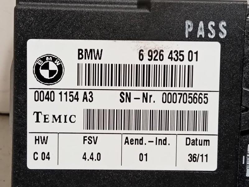 Centralina Regolazione Sedile ANT DX 692643501 Bmw X1 E84 2010