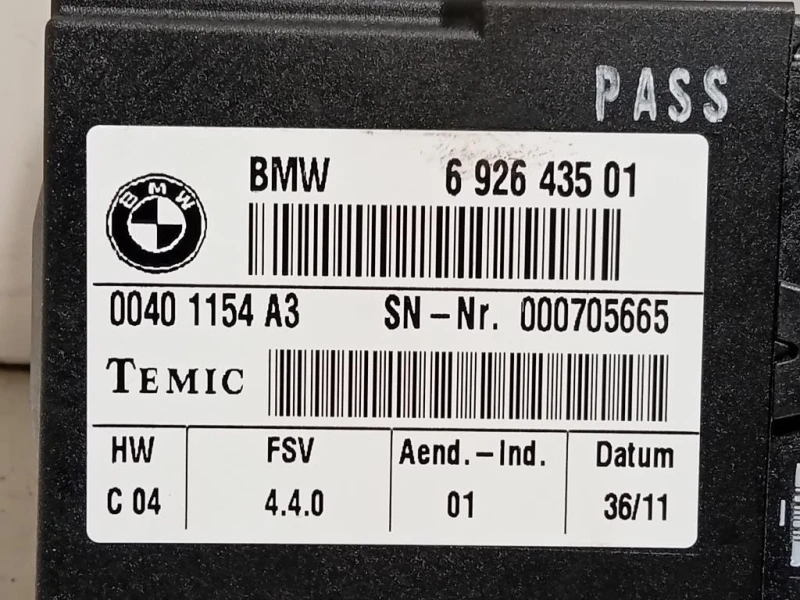 Centralina Regolazione Sedile ANT DX 692643501 Bmw X1 E84 2010