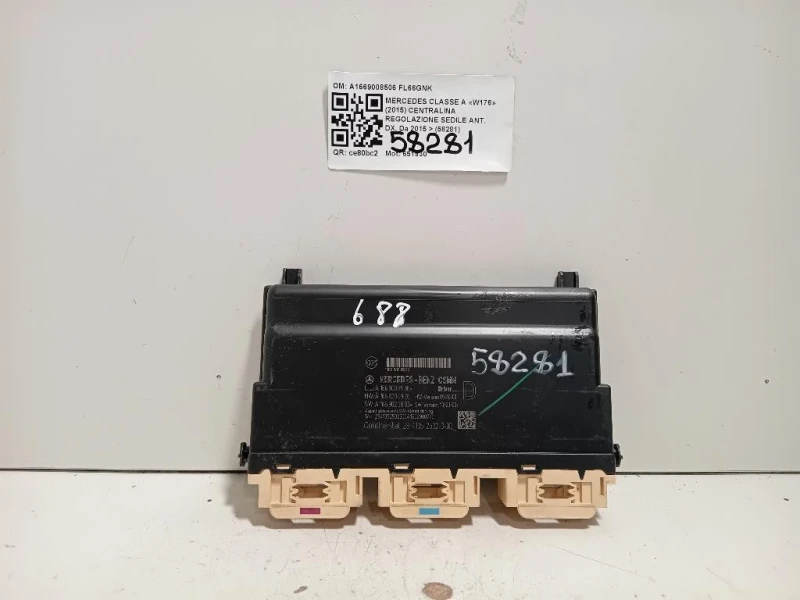 Centralina Regolazione Sedile ANT DX A1669008506 Mercedes Classe A W176 2015
