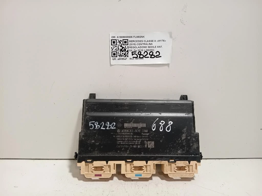 Centralina Regolazione Sedile ANT SX A1669008606 Mercedes Classe A W176 2015