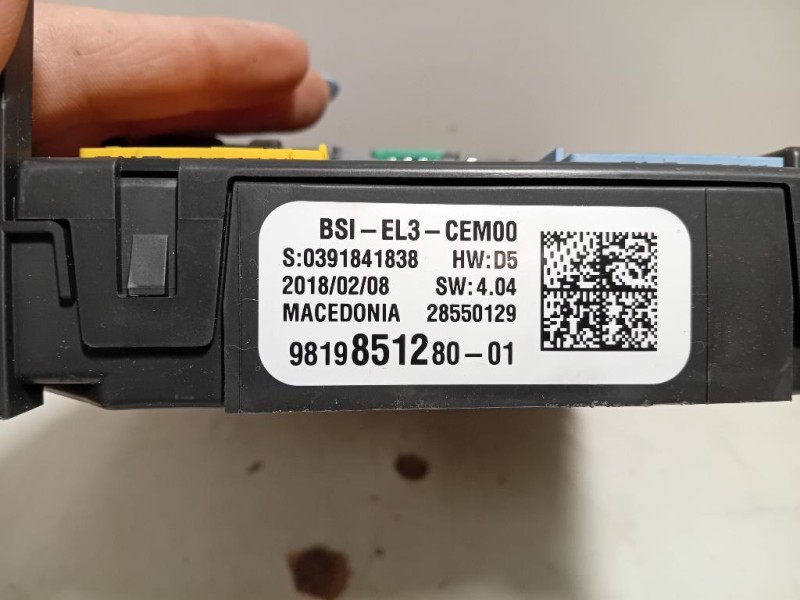 Centralina Scatola Fusibili 9819851280 Citroen C3 Aircross 2017