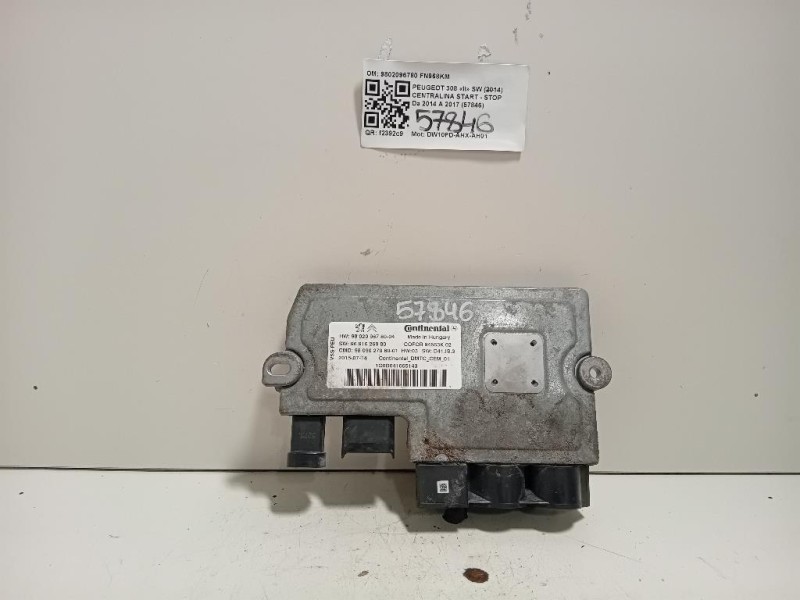 Centralina Start - STOP 9802096780 Peugeot 308 II SW 2014
