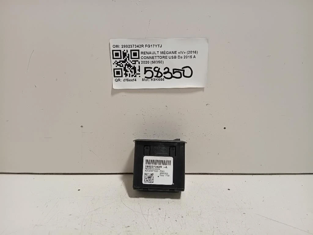 Connettore USB 280237342R Renault Mégane IV 2016