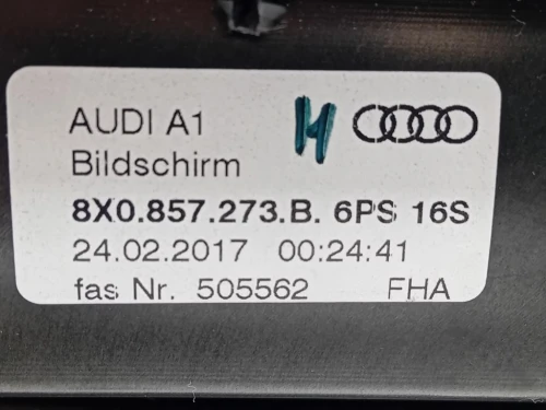 Display Multimediale 8X0857273B Audi A1 8XF Sportback 2015