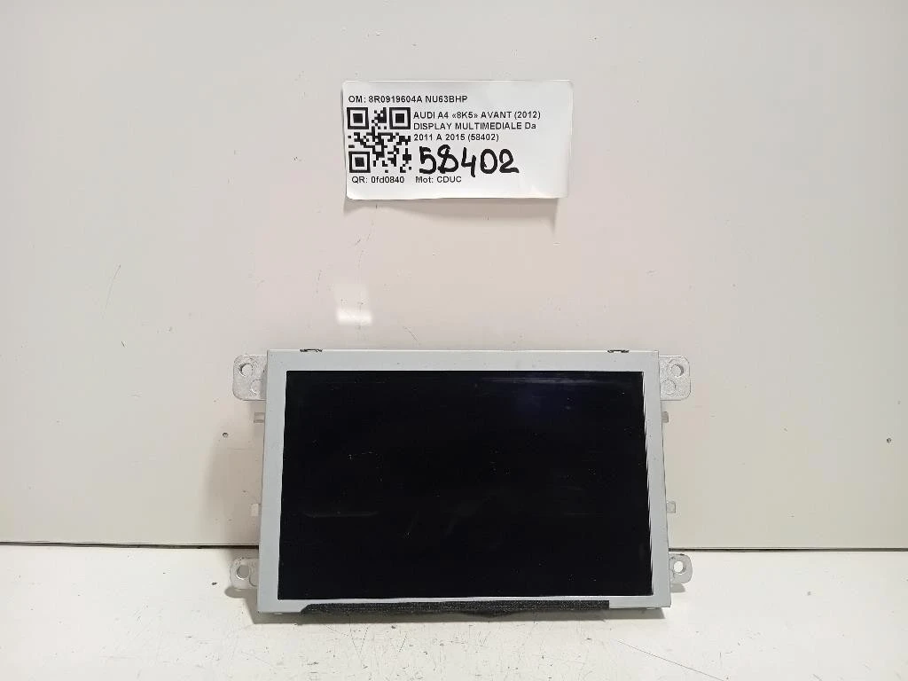 Display Multimediale 8R0919604A Audi A4 8K5 Avant 2012
