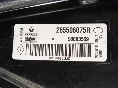 Fanale INF POST DX 265506075R Renault Mégane IV 2016