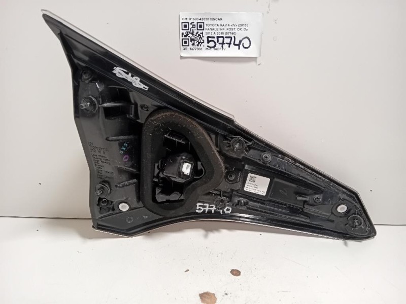 Fanale INF POST DX 81580-42030 Toyota RAV 4 IV 2016