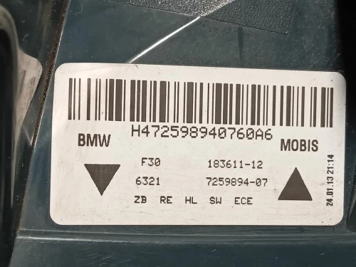 Fanale POST DX 63217259894 Bmw Serie 3 F30 Berlina 2012