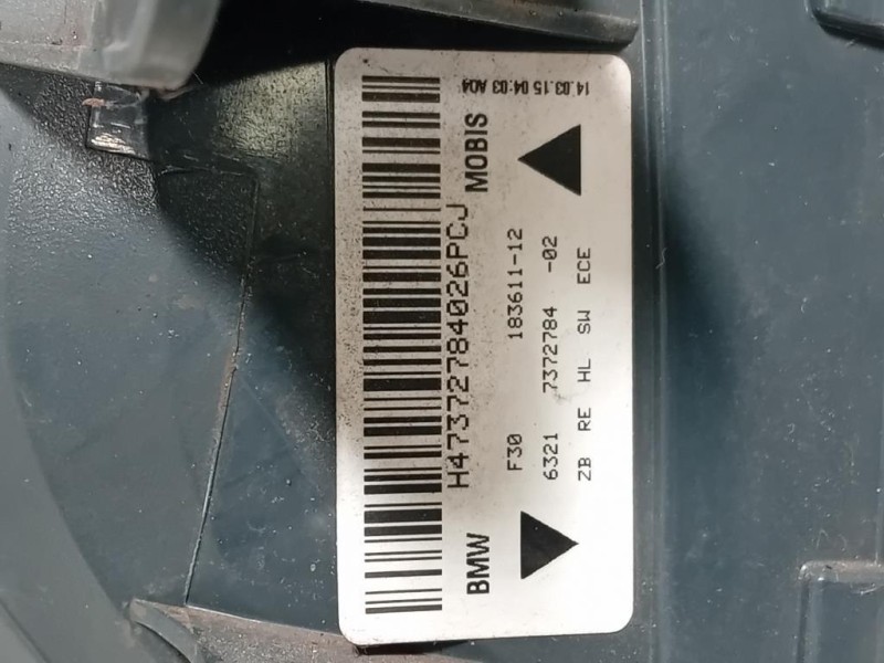 Fanale POST DX 63217372784 Bmw Serie 3 F30 Berlina 2012