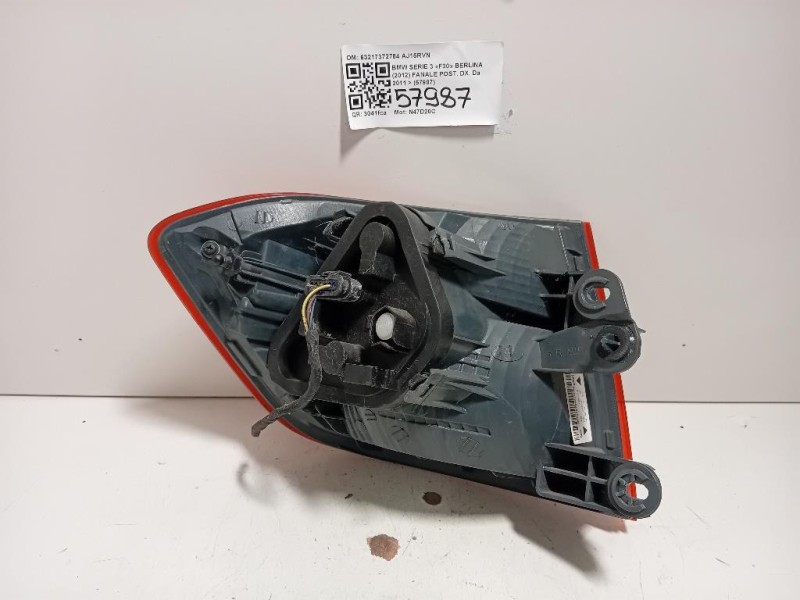 Fanale POST DX 63217372784 Bmw Serie 3 F30 Berlina 2012