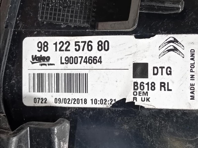 Fanale POST DX 9812257680 Citroen C3 III 2016