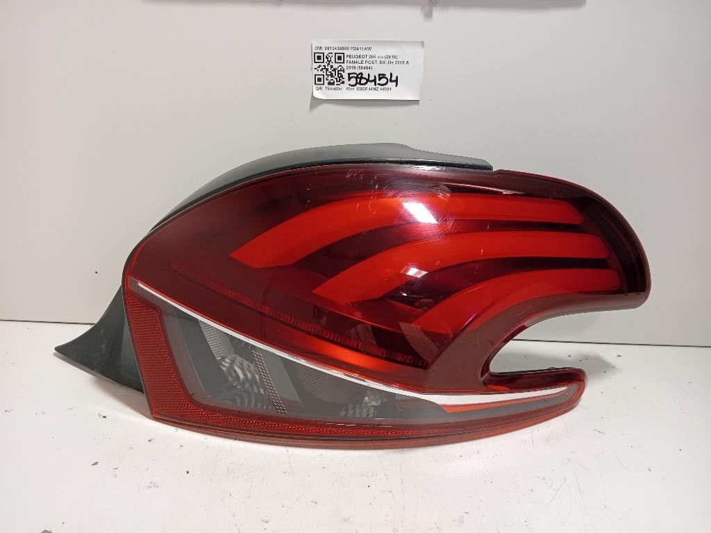 Fanale POST DX 9810430580 Peugeot 208 I 2015