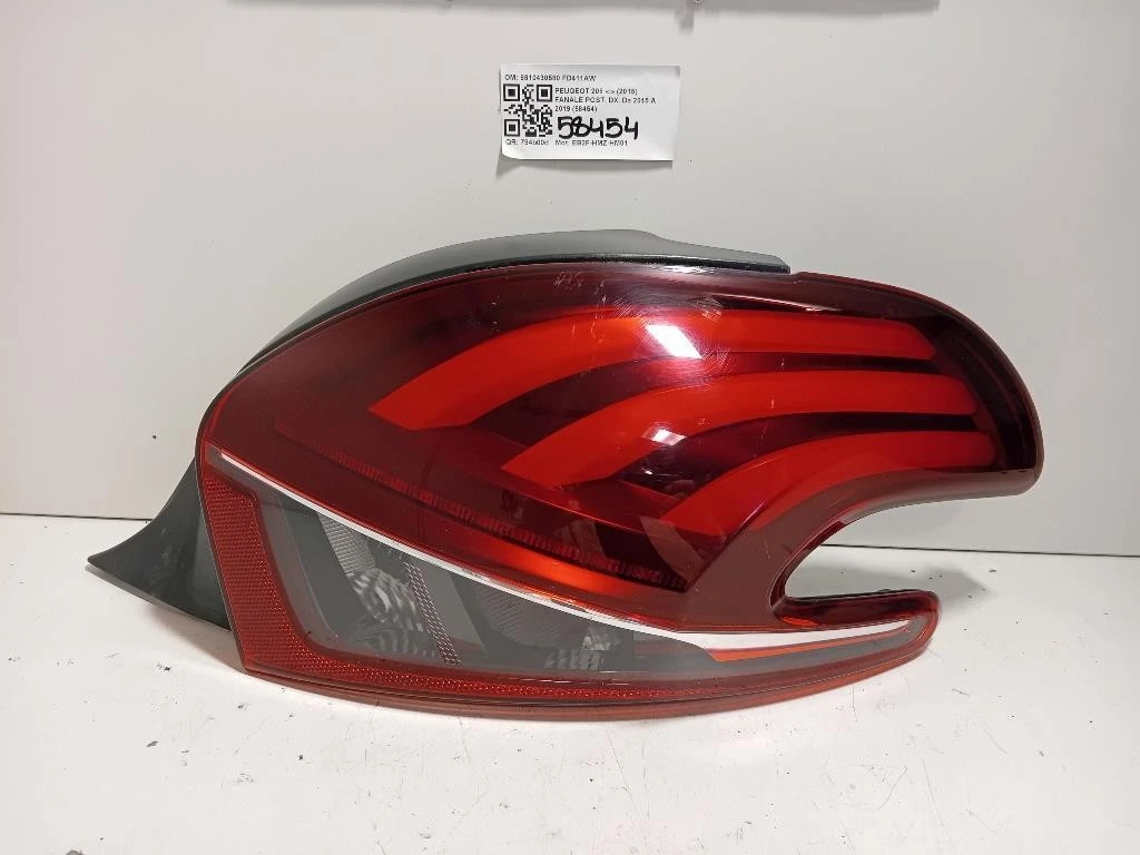 Fanale POST DX 9810430580 Peugeot 208 I 2015