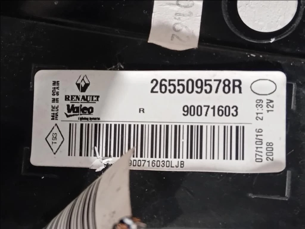 Fanale POST DX 265509578R Renault Mégane IV 2016