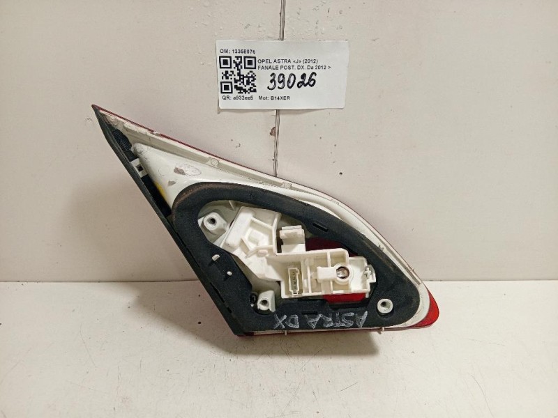 Fanale POST DX 13358076 Opel Astra J 2012