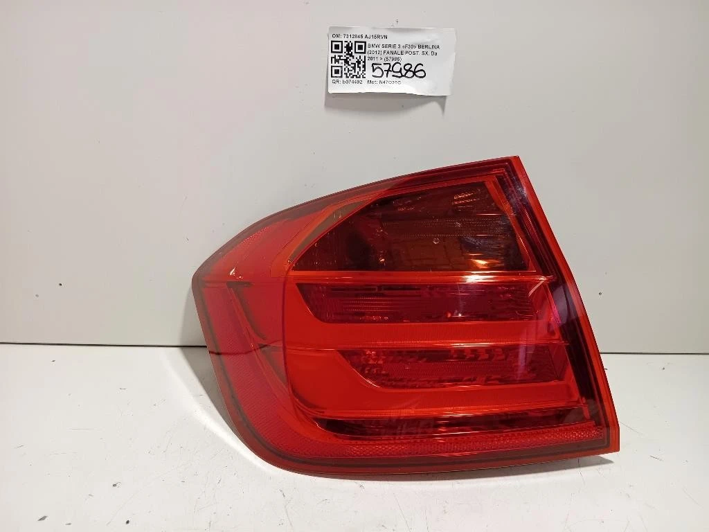 Fanale POST SX 7312845 Bmw Serie 3 F30 Berlina 2012