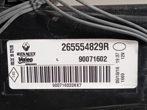 Fanale POST SX 265554829R Renault Mégane IV 2016