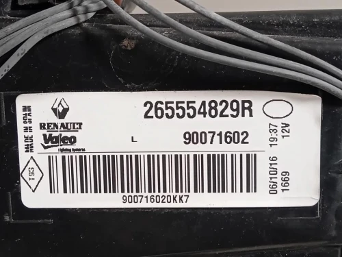 Fanale POST SX 265554829R Renault Mégane IV 2016